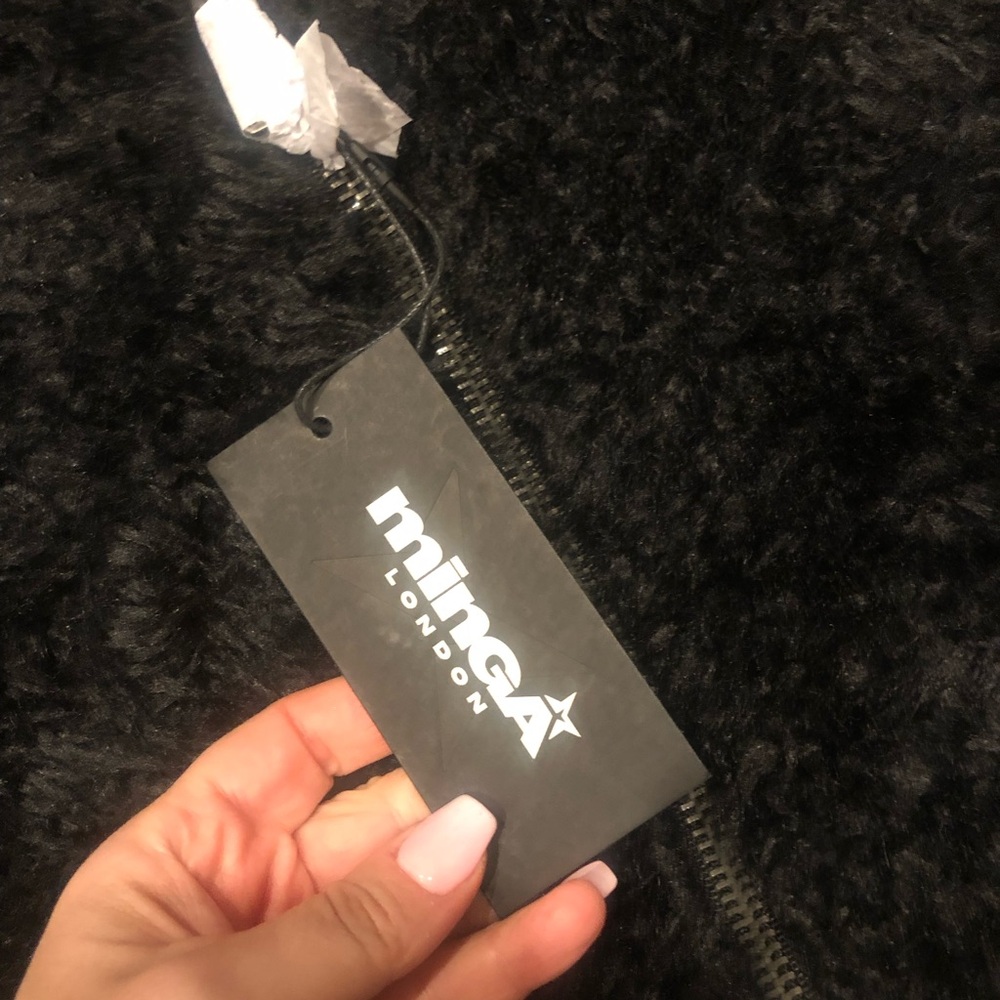 Minga London BUNNY EAR FAUX FUR JACKET NWT L/XL - Picture 8 of 12